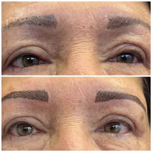 Eyebrow Tattoo result by Mona Lisa’s Permanent Makeup & Training Center in Hamilton, OH