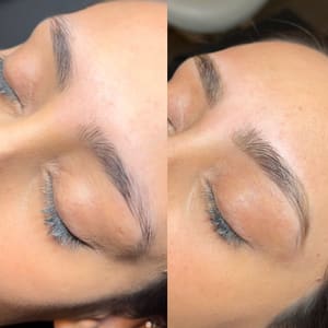 Eyebrow Tattoo result by Moon Beauty Academy & Salon in Lancaster, CA