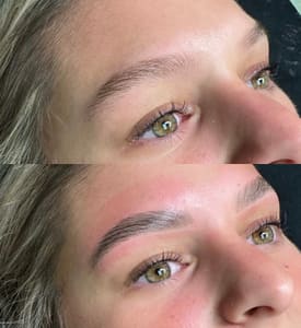 Eyebrow Tattoo result by Morgan Lynne Esthetics in Branford, CT