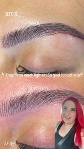 Eyebrow Tattoo result by Ms Amber Red Permanent Makeup Studio in Henderson, NV