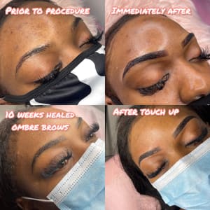 Eyebrow Tattoo result by My Dream Browz in Miami Gardens, FL