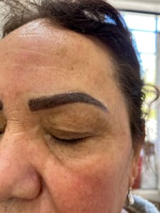 Eyebrow Tattoo result by Nadia Art Professional Permanent Makeup Center in Palmdale, CA
