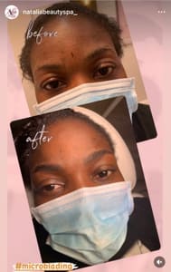 Eyebrow Tattoo result by Natalia Beauty Spa in Marietta, GA