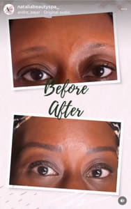 Eyebrow Tattoo result by Natalia Beauty Spa in Marietta, GA