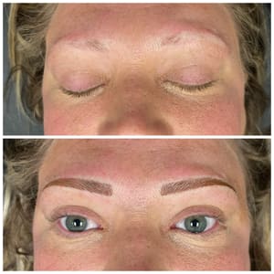 Eyebrow Tattoo result by Natural Beauty Esthetics in Tyler, TX