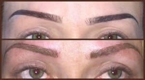 Eyebrow Tattoo result by Naturally Beau Cosmetic Tattoo Studio in Huntington, NY
