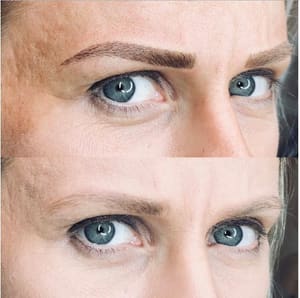 Eyebrow Tattoo result by Naturell Studio in Huntersville, NC