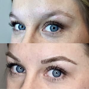 Eyebrow Tattoo result by Naturell Studio in Huntersville, NC