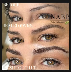 Eyebrow Tattoo result by New Age Beauty Bar Salon permanent make up in Riverton, UT