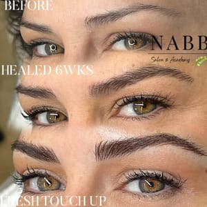 Eyebrow Tattoo result by New Age Beauty Bar Salon permanent make up in Riverton, UT