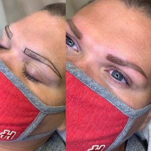 Eyebrow Tattoo result by New Phases Cosmetics in Newark, OH