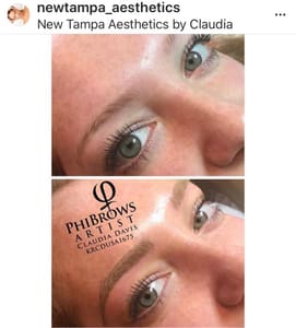 Eyebrow Tattoo result by New Tampa Aesthetics by Claudia, LLC in Tampa, FL