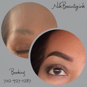 Eyebrow Tattoo result by Nik Beauty Ink in Tustin, CA