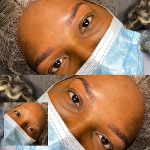 Eyebrow Tattoo result by Nikari Dominique Studio in Glens Falls, NY