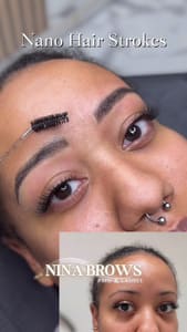 Eyebrow Tattoo result by Ninabrows_microblading_lashes_faytteville in Hope Mills, NC