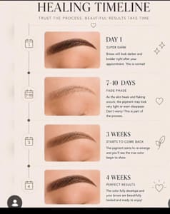 Eyebrow Tattoo result by Ninabrows_microblading_lashes_faytteville in Hope Mills, NC