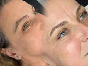 Eyebrow Tattoo result by niU Brows LLC. Permanent Makeup Studio in Syosset, NY