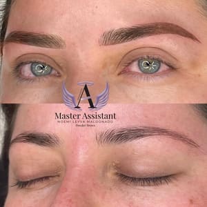Eyebrow Tattoo result by Noemi Leyva Studio in Midland, TX