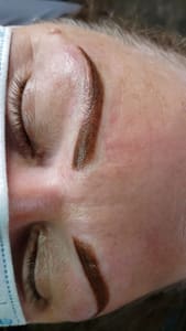Eyebrow Tattoo result by Nu-Lx Studio in Hesperia, CA