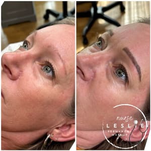 Eyebrow Tattoo result by Nurse Leslie Permanent Makeup in Cedar Rapids, IA
