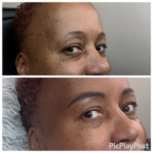 Eyebrow Tattoo result by Oasis Beauties in Concord, NC