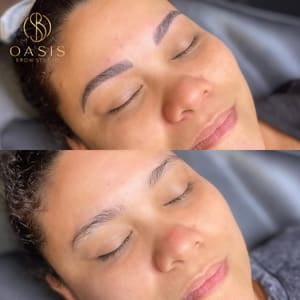 Eyebrow Tattoo result by Oasis Brow Studio in Costa Mesa, CA