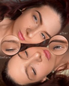 Eyebrow Tattoo result by Oksana Gryniuk Permanent Makeup Artist in Smithtown, NY