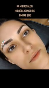 Eyebrow Tattoo result by Olive and Stone Salon Suites in Houston, TX
