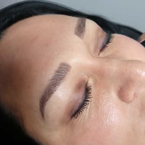 Eyebrow Tattoo result by Olive and Stone Salon Suites in Houston, TX