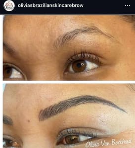 Eyebrow Tattoo result by Olivia’s Brazilian Skin Care & Brow in Stuart, FL