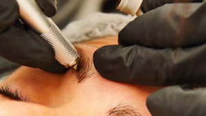 Eyebrow Tattoo result by OM Microblading Permanent Makeup Courses in Chicago, IL