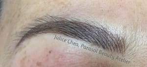 Eyebrow Tattoo result by Parasol Beauty Atelier in Palo Alto, CA