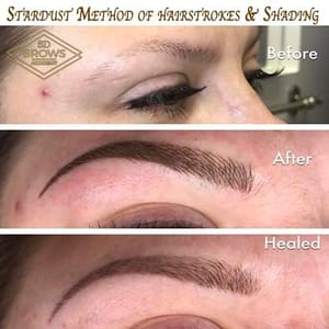 Eyebrow Tattoo result by Pearl Hair Salon - Microblading, Lash Lift, Spray Tanning, & Massage in Monett, MO
