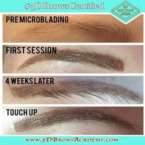 Eyebrow Tattoo result by Pearl Hair Salon - Microblading, Lash Lift, Spray Tanning, & Massage in Monett, MO