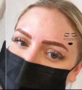 Eyebrow Tattoo result by Pearl’s Permanent Makeup & Lash Studio in Kenosha, WI