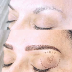 Eyebrow Tattoo result by Peony Permanent makeup in Calabasas, CA