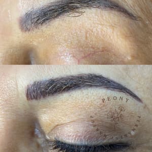 Eyebrow Tattoo result by Peony Permanent makeup in Calabasas, CA