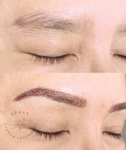 Eyebrow Tattoo result by Peony Permanent makeup in Calabasas, CA