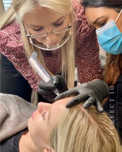 Eyebrow Tattoo result by Perfect 10 Beauty Bar in The Woodlands, TX
