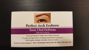 Eyebrow Tattoo result by Perfect Arch Eyebrow Microblading in Royal Oak, MI