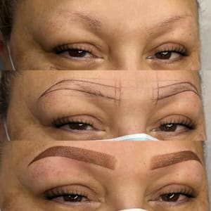 Eyebrow Tattoo result by Permanent Babe Studio in Grand Terrace, CA
