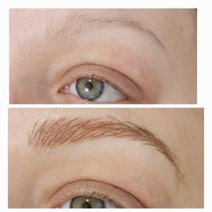 Eyebrow Tattoo result by Permanent Cosmetic Design in Meridian, ID