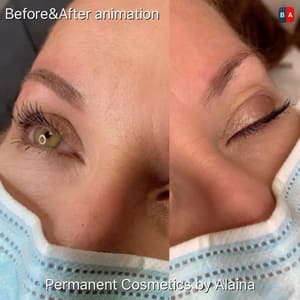 Eyebrow Tattoo result by Permanent Cosmetics by Alaina in Tustin, CA