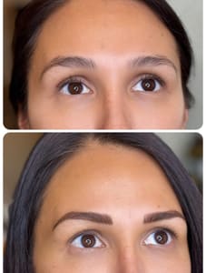 Eyebrow Tattoo result by Permanent Cosmetics by Crystal Mitchell in Dickson, TN