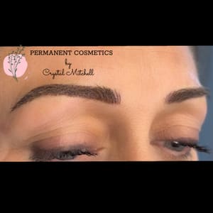 Eyebrow Tattoo result by Permanent Cosmetics by Crystal Mitchell in Dickson, TN