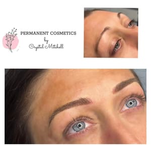 Eyebrow Tattoo result by Permanent Cosmetics by Crystal Mitchell in Dickson, TN