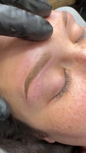 Eyebrow Tattoo result by Permanent Cosmetics by Lyndi McMullen in Appleton, WI