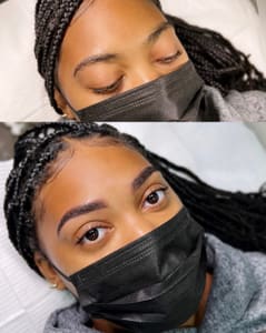 Eyebrow Tattoo result by Permanent Cosmetics by Maria Sokolova in Virginia Beach, VA