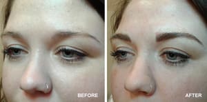 Eyebrow Tattoo result by Permanent Cosmetics & Microblading by Shelly in Hartland, WI