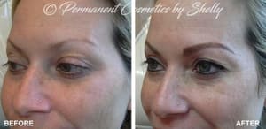 Eyebrow Tattoo result by Permanent Cosmetics & Microblading by Shelly in Hartland, WI